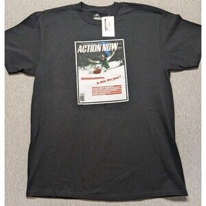 NEW 1981 ACTION NOW Magazine Snowboarding cover T-Shirt Large  Sims snowboard